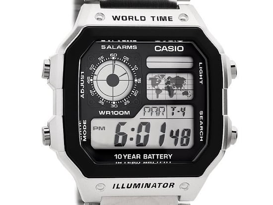 Casio Casio Collection Silber Herren Armbanduhr AE-1200WHD-1AVEF - Image 2