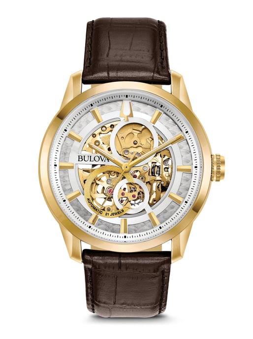 Bulova Automatik / Wilton Herrenbraun Uhr 97A138 - Image 1