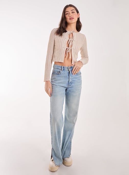 Tie Crinkle Cardigan
