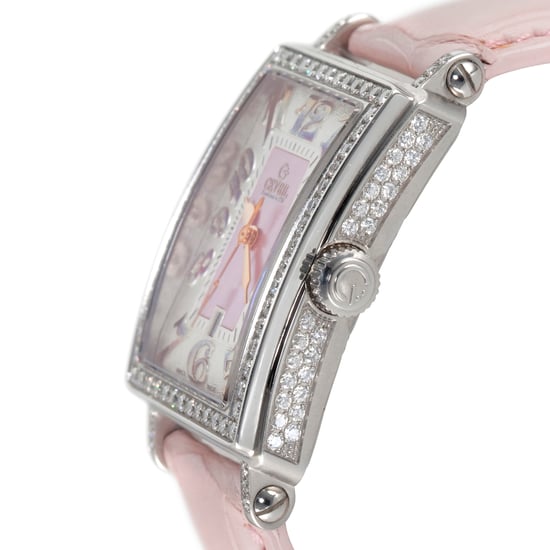 Gevril Damen 7248RV Mini Quartz Avenue of Americas Rosa Diamant Uhr - Image 2