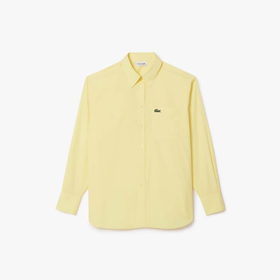 Women's Lacoste Oversized Poplin Shirt in Yellow