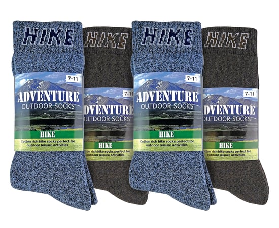 12 Paar Herren gepolstert Crew Wandern Socken | Socke Snob | Atmungsaktiv Walking Boot Socken - Pack 1 - Image 2