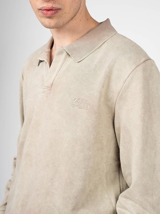 Guess Sweatshirt Polo-Kragen Herren Beige - Image 5