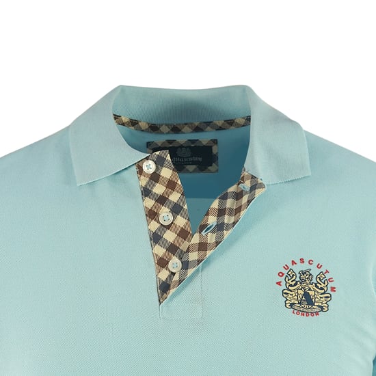 Aquascutum London Crest Hellblaues Poloshirt - Image 4