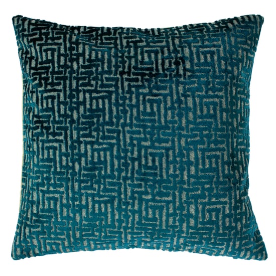 Paoletti Delphi 3D Geometric Velvet Jacquard Feather Filled Cushion