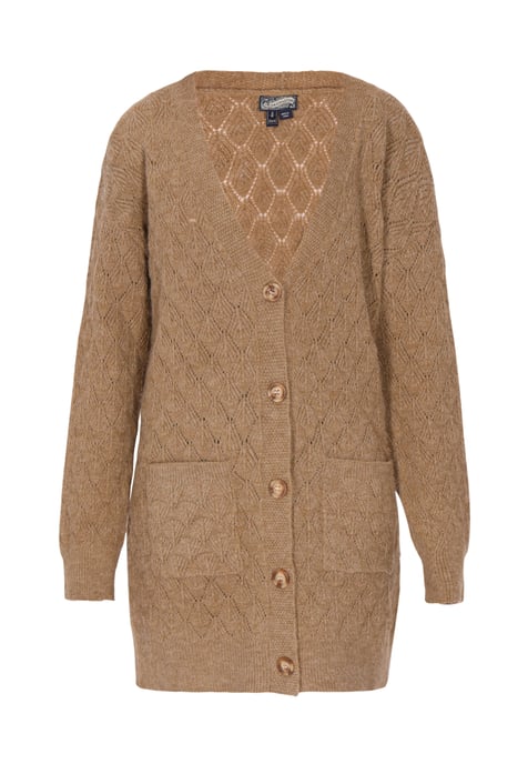 Dreimaster Cardigan Damen Braun Beige - Image 1