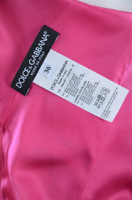 Dolce & Gabbana Robe fourreau stretch en soie rose pour femme - Image 5