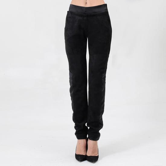 Gerade Hose aus Wildleder und Satin - Image 1