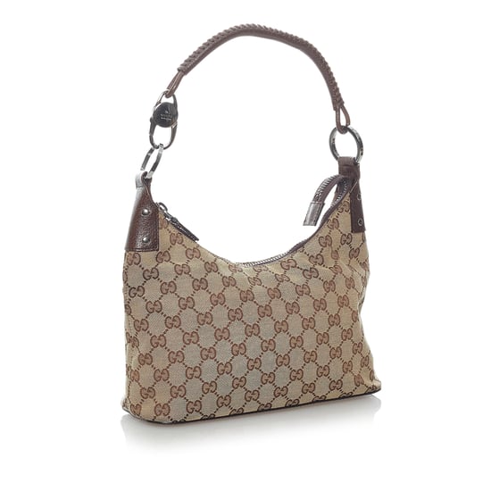 Vintage Gucci GG Canvas Shoulder Bag Brown
