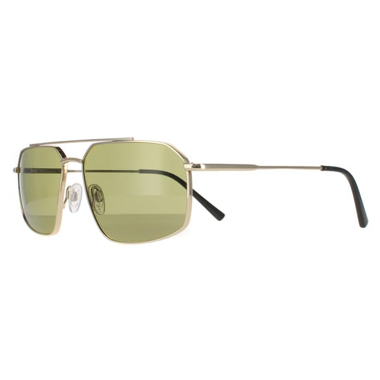 Serengeti Aviator Mens Shiny Light Gold Mineral Green 555nm Wayne