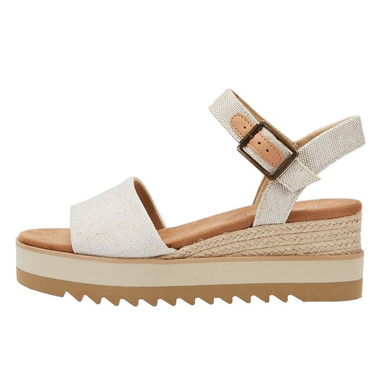 TOMS Diana Canvas Wedge Natürliche Frauen Weiße Sandalen - Image 5