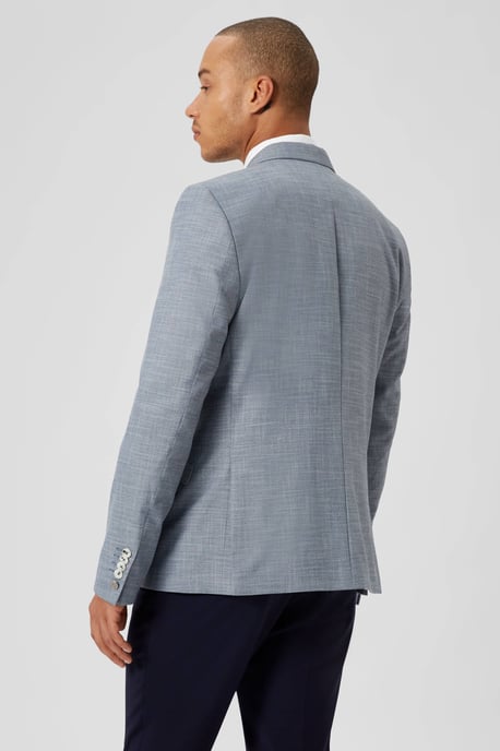 Casper Slim Fit Blue Double Breasted Blazer