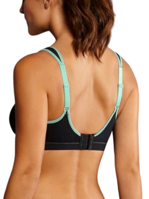 Dynamix Star Sports Bra Black/Pool Blue