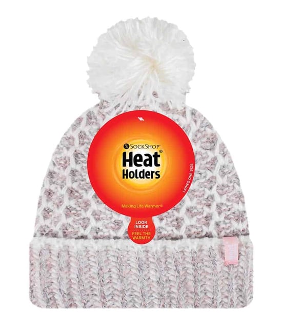 Damen Fleece gefüttert Cuffed Thermal Winter Bommelmütze mit Pom Pom - Image 2