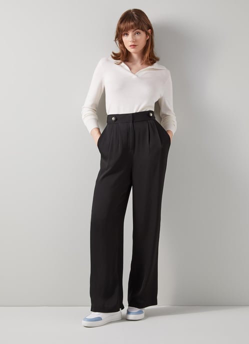 LK Bennett Sisi Trousers, Black