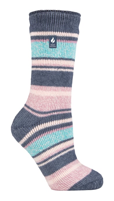 Wärmehalter - Damen Thermosocken für den Winter | Outdoor & Indoor Socken | Kuschelig & Flauschig | Geschenke für Frauen - Denim (Palma) - Image 1
