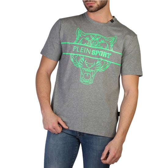 Plein Sport Herren Graues Baumwoll-T-Shirt - Image 1