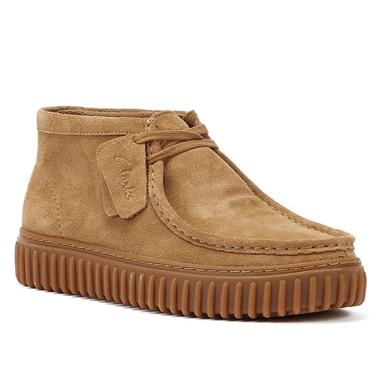 Clarks Torhill Hi Wildleder Herren Stiefel Braun - Image 2