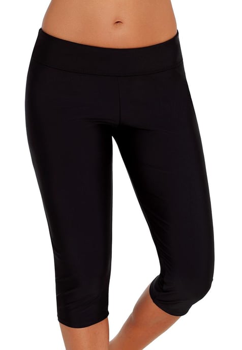 Azura Exchange Womens Swim Capri Leggings with UPF 50 Sun Protection  Black