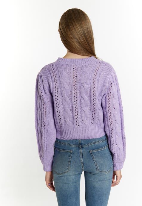 Mymo Strickcardigan Damen violett - Image 4