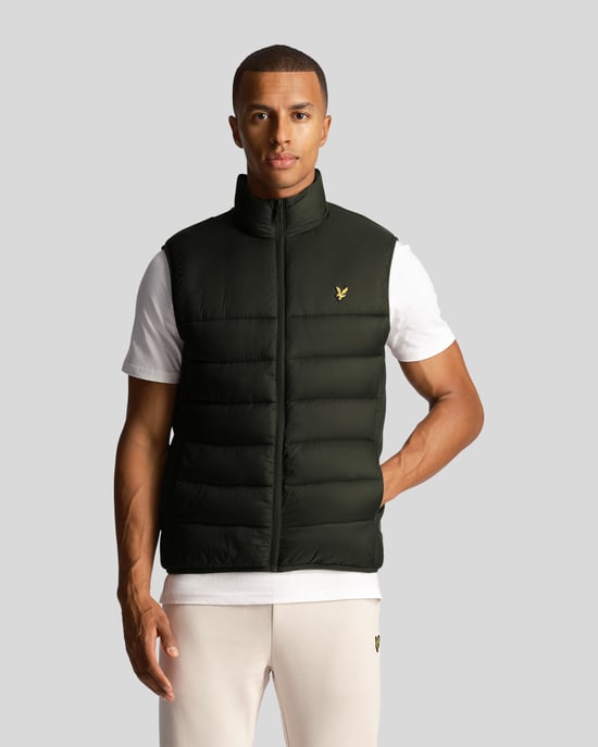Lyle & Scott Steppweste in Olivgrün - Image 1