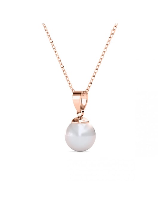 Vollmond-Perlen-Anhänger - Rose Gold und Kristall - Image 3