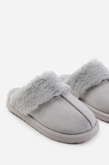 Wheres That From Womens 'Comfort' Slip On Slippers With Fur Trim