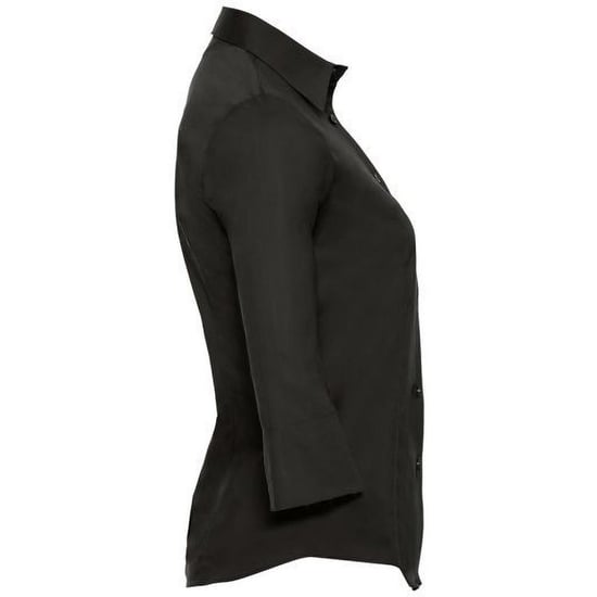 Russell Collection Easy Care Bluse, 3/4-Armlänge (Schwarz) - Image 4