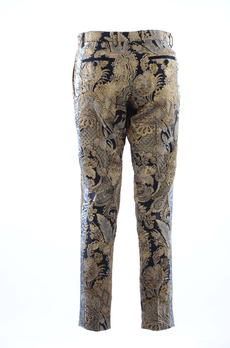 Dolce & Gabbana Women Gold Embroidred Trousers