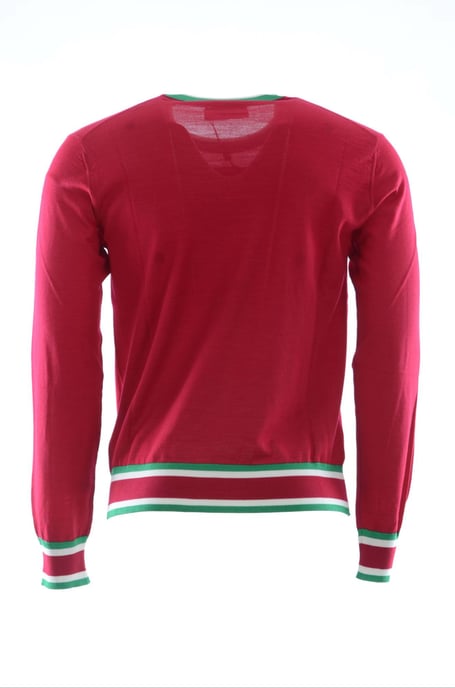 Pull pour homme Dolce & Gabbana Cochon de l'année en laine et soie rouge - Image 2