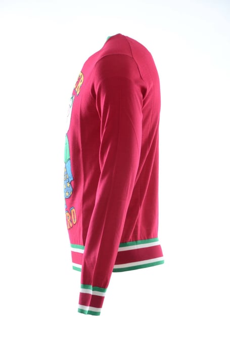 Pull pour homme Dolce & Gabbana Cochon de l'année en laine et soie rouge - Image 3