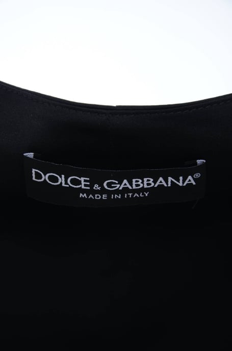 Dolce & Gabbana Top métallique sans manches en brocart argenté pour femme - Image 4