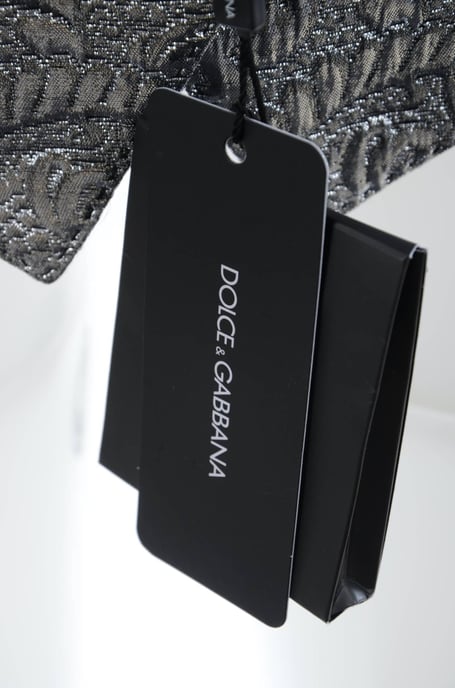 Dolce & Gabbana Top métallique sans manches en brocart argenté pour femme - Image 5