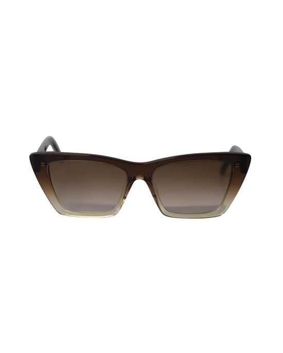 Saint Laurent Katzenaugen-Sonnenbrille aus braunem Acetat - Image 1