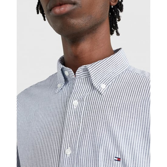 Tommy Hilfiger Core 1985 Flex Stripe Mens Long Sleeve Oxford Shirt