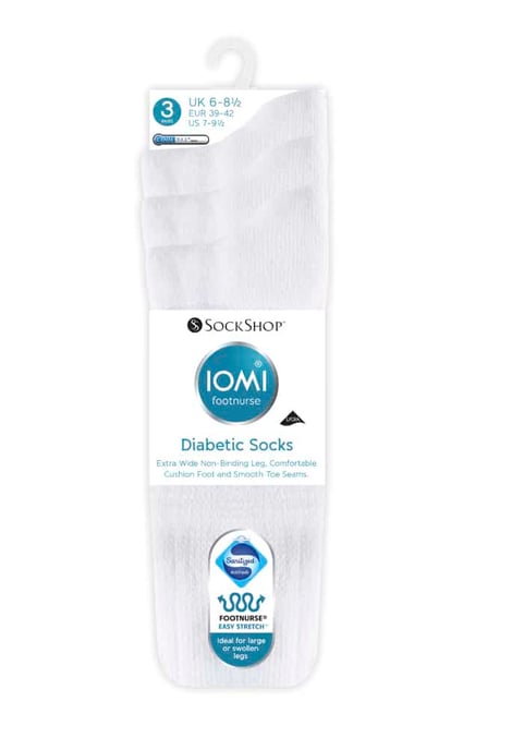 IOMI - 3 Paar Diabetiker-Socken für geschwollene Beine - Image 2