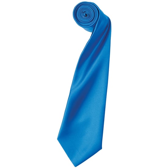 Premier Mens Plain Satin Krawatte (schmale Klinge) (2er-Pack) (Sapphire) - Image 1