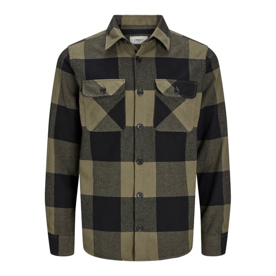 Produkt Dean Check Overshirt  Grun - Image 1