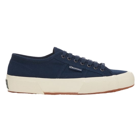Superga - Herren/Damen Unisex Sneaker "2750", Fischgrätmuster (Marineblau/Naturweiß) - Image 1