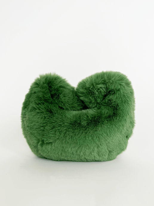Faux Fur Soft Grab bag in Green