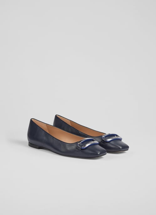 LK Bennett Cayden Flats, Navy