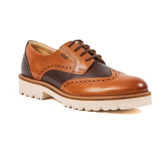 Pod Kortney Leder Women's Tan Multi Brogues Schuhe - Image 1