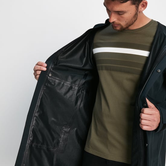 Glenton Mens Long Waterproof Jacket Black