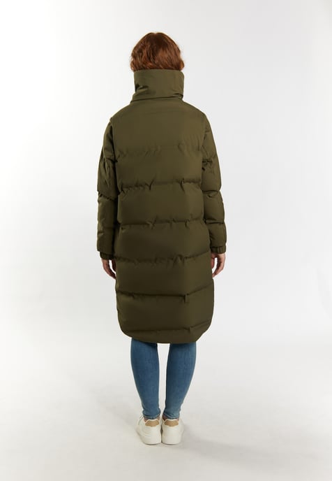 Dreimaster Wintermantel mit Wattierung Damen militärisch oliv - Image 3