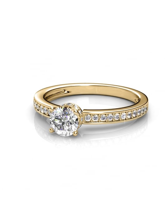 Kopie des Rings Elise - Roségold und Kristall - Image 3