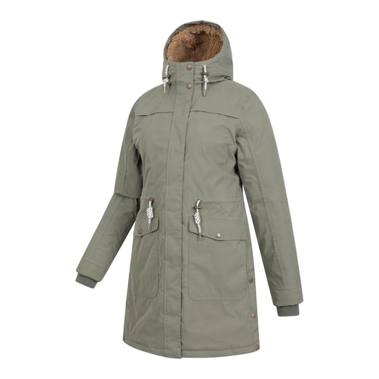 Mountain Warehouse Womens/Ladies Acorn Waterproof Borg Lined Padded Parka (Khaki Grün) - Image 3