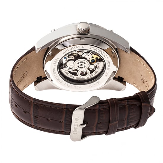 Heritor Automatik Daniels Semi-Skelett Lederarmbanduhr - Image 2