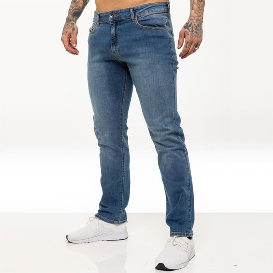 Kruze Herren Straight Leg Stretch Jeans - Image 1