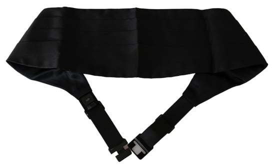 Dolce & Gabbana Ceinture Hommes Noir 100% Soie Cummerbund - Image 3