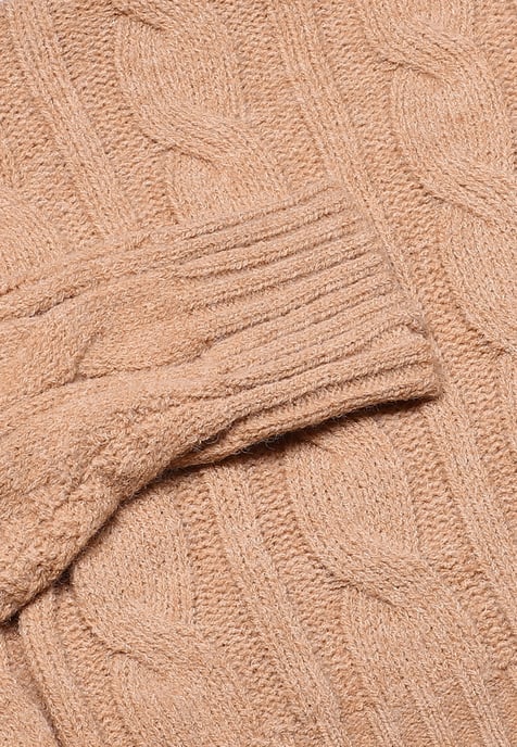 Mymo Rollkragenpullover Damen Beige - Image 3
